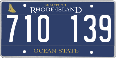 RI license plate 710139