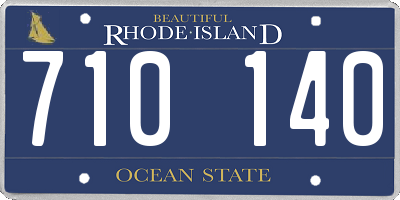 RI license plate 710140