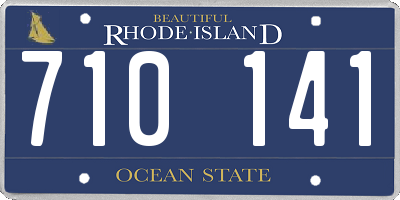 RI license plate 710141