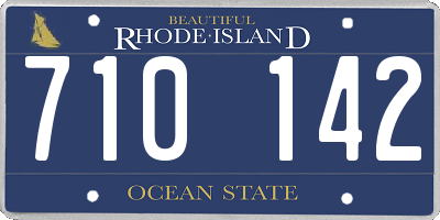 RI license plate 710142