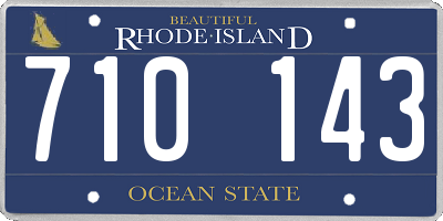 RI license plate 710143