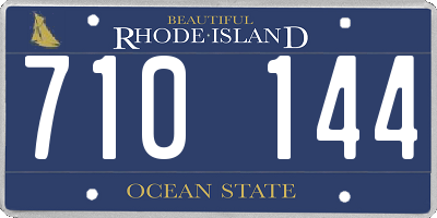 RI license plate 710144
