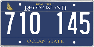RI license plate 710145