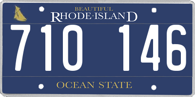 RI license plate 710146