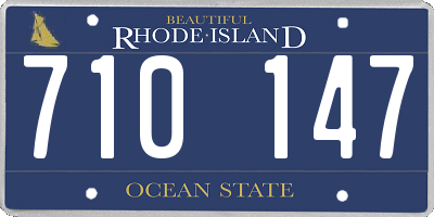 RI license plate 710147