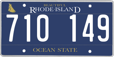 RI license plate 710149