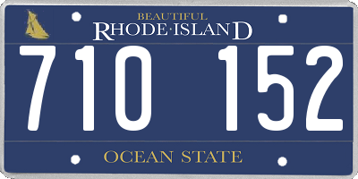 RI license plate 710152