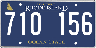 RI license plate 710156