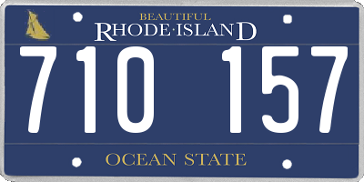 RI license plate 710157