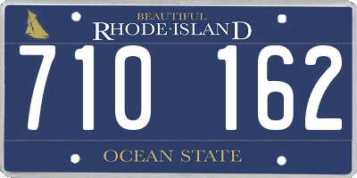RI license plate 710162
