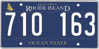 RI license plate 710163