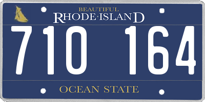 RI license plate 710164