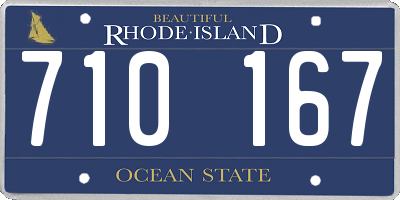 RI license plate 710167