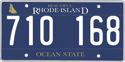 RI license plate 710168