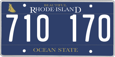 RI license plate 710170