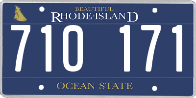 RI license plate 710171