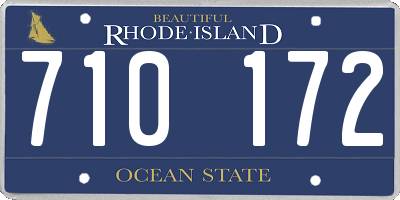 RI license plate 710172