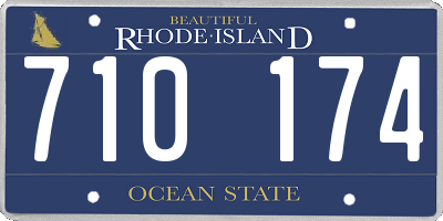 RI license plate 710174