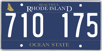RI license plate 710175