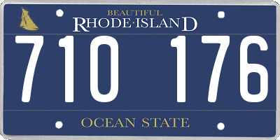 RI license plate 710176