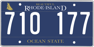 RI license plate 710177