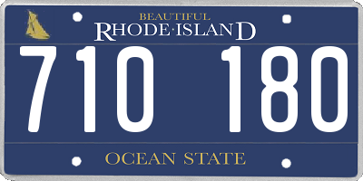 RI license plate 710180
