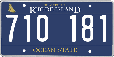 RI license plate 710181