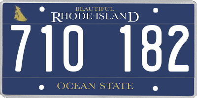 RI license plate 710182