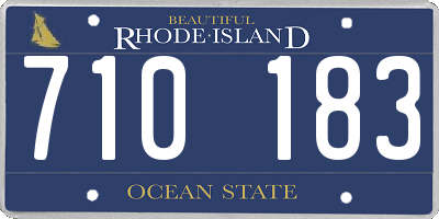 RI license plate 710183
