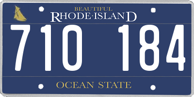 RI license plate 710184