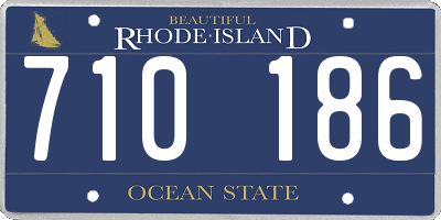 RI license plate 710186