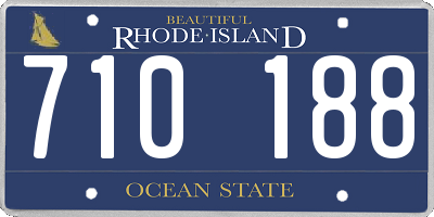 RI license plate 710188