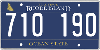 RI license plate 710190