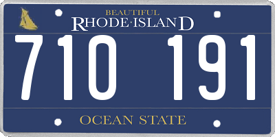 RI license plate 710191