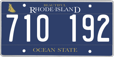 RI license plate 710192