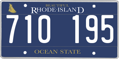 RI license plate 710195