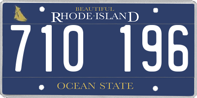 RI license plate 710196