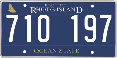 RI license plate 710197