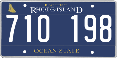 RI license plate 710198