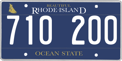 RI license plate 710200