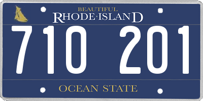 RI license plate 710201