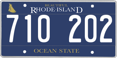 RI license plate 710202