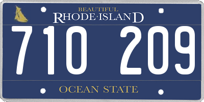 RI license plate 710209