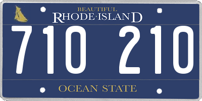 RI license plate 710210