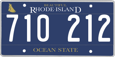 RI license plate 710212