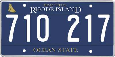 RI license plate 710217