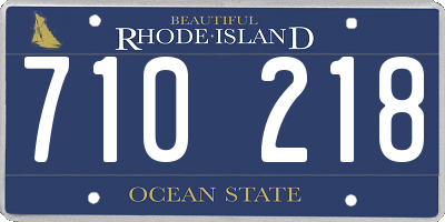 RI license plate 710218