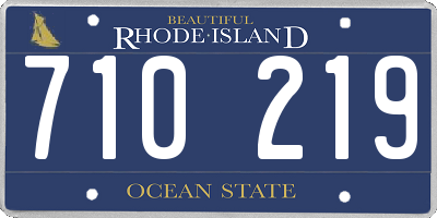 RI license plate 710219