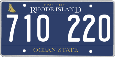 RI license plate 710220