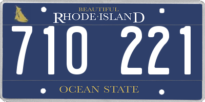 RI license plate 710221